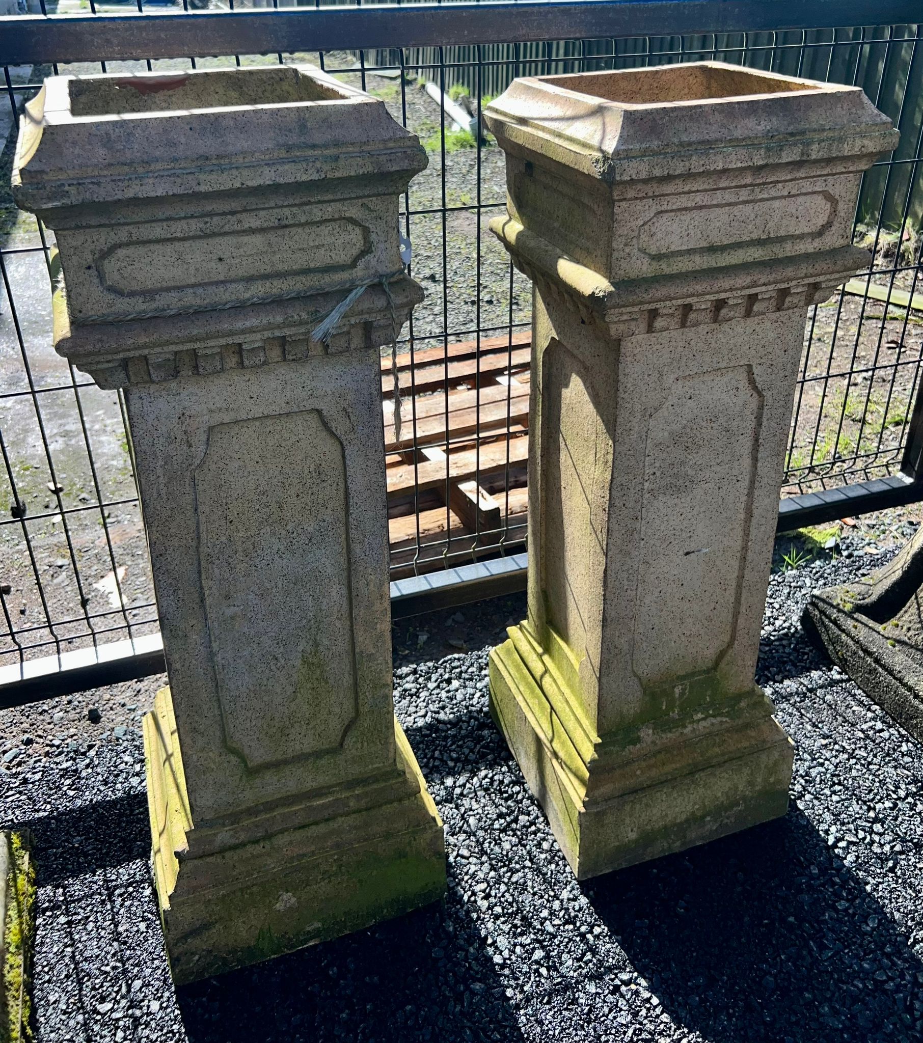 Victorian Pair of Stone Chimney Pots