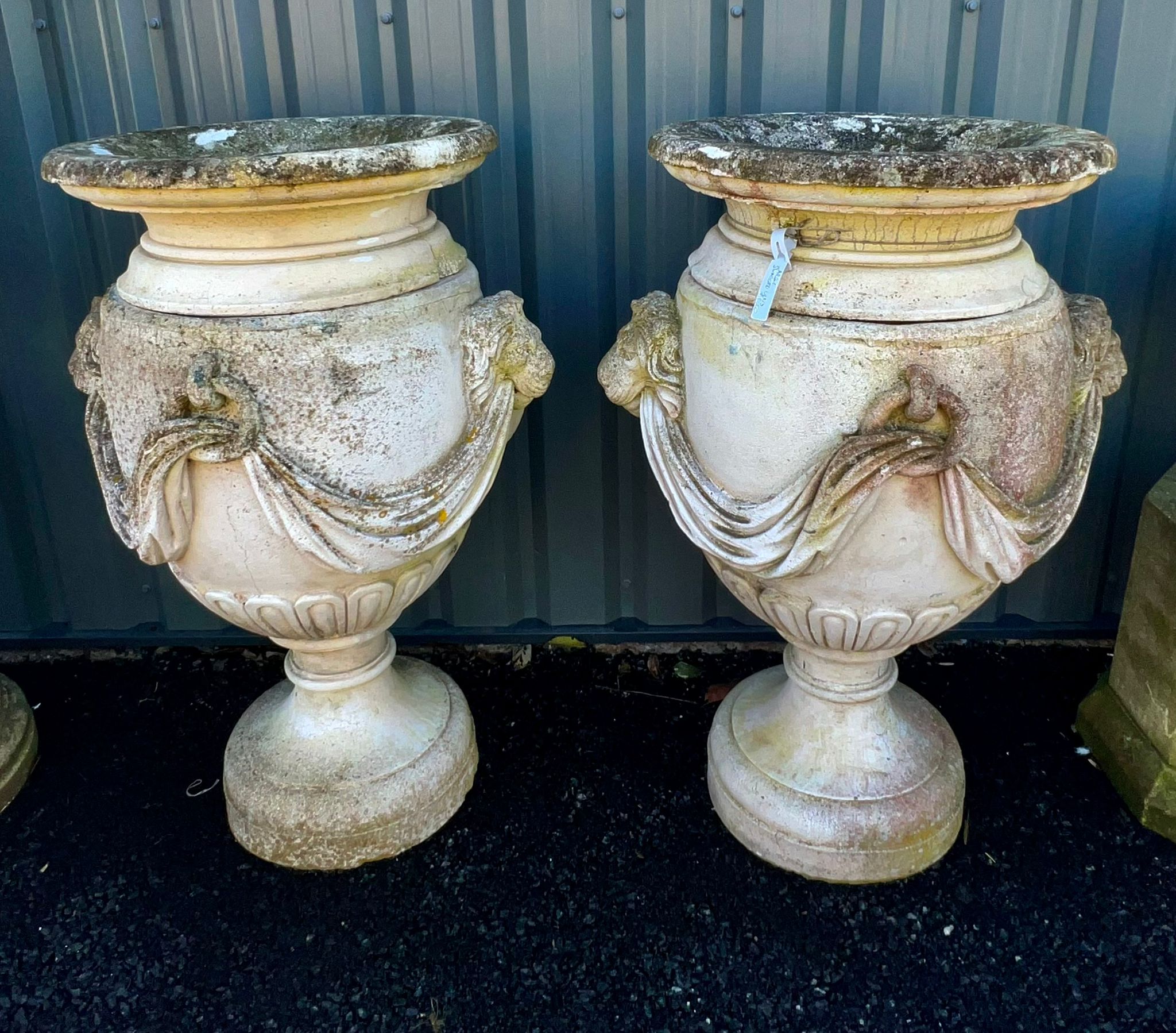 Reconstituted Stone Mid-20th Century Decorative Urns