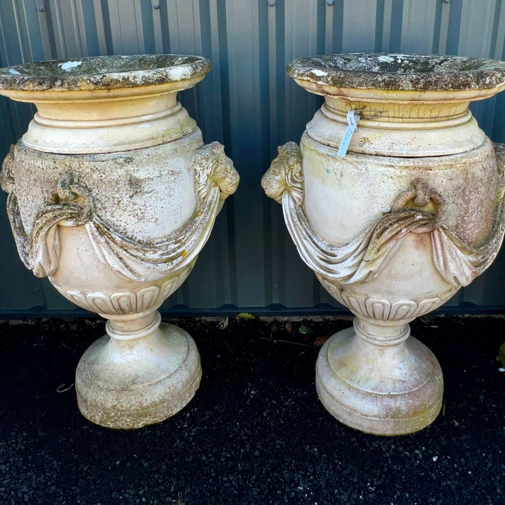 Reconstituted Stone Mid-20th Century Decorative Urns