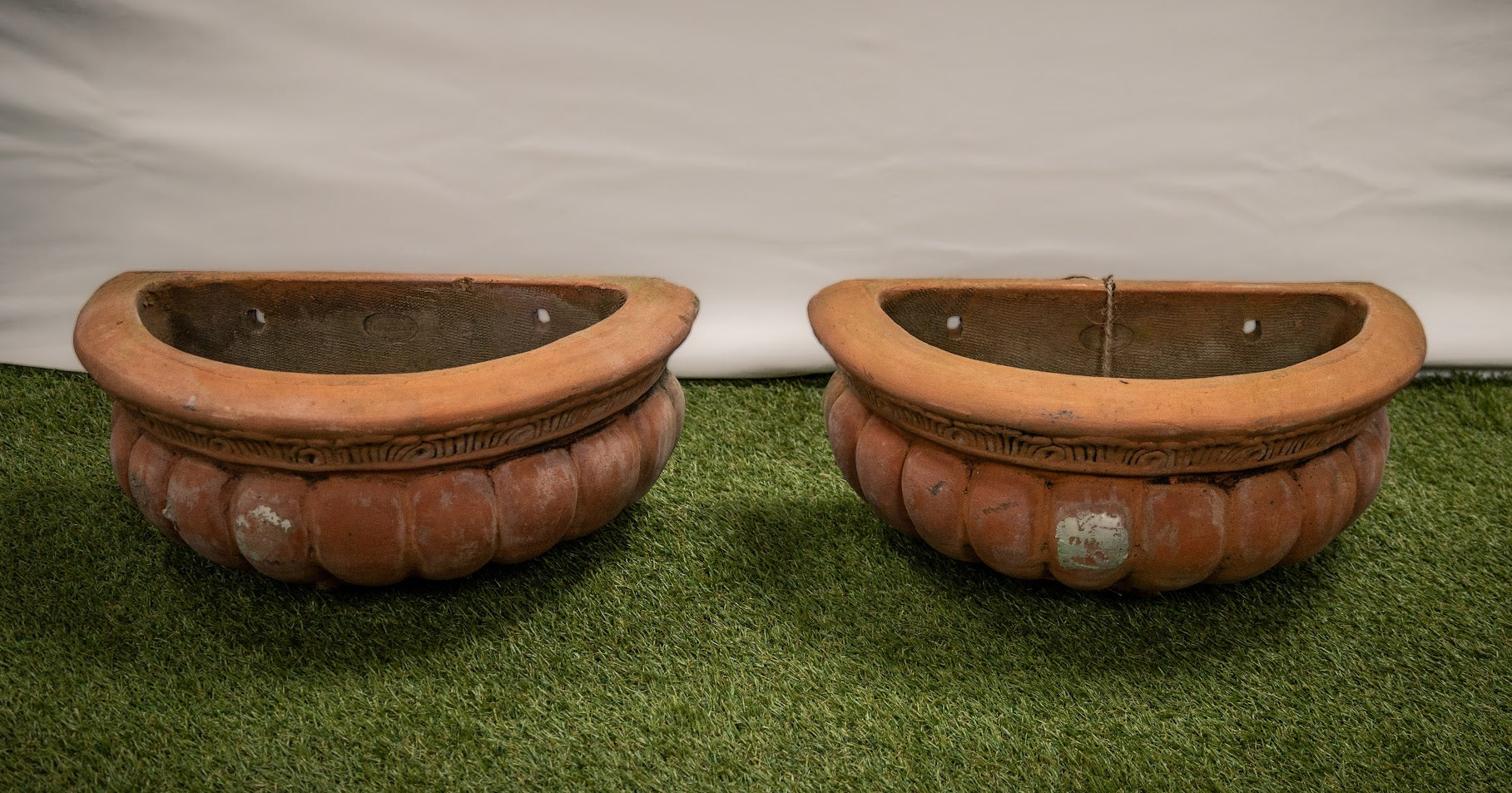 Pair of Terracotta Wall Planters