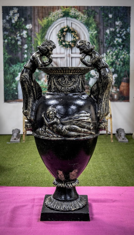 Detailed Victorian Cast Iron Urn