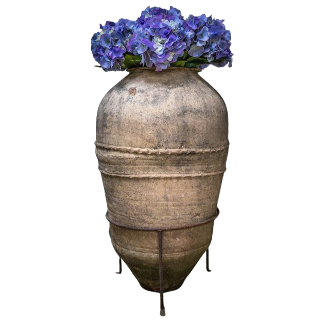 Victorian Olive Urn Terracotta with Stand