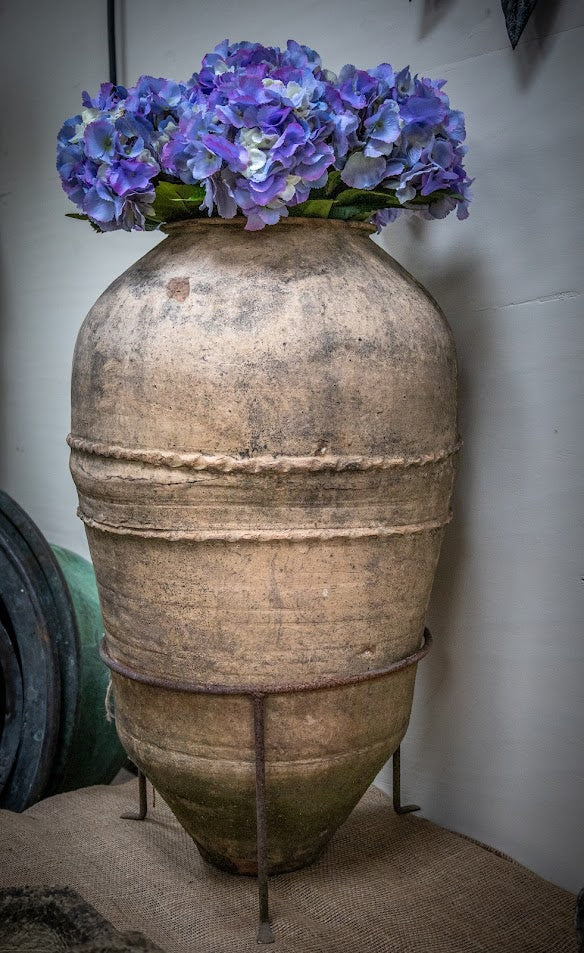 Victorian Olive Urn Terracotta with Stand