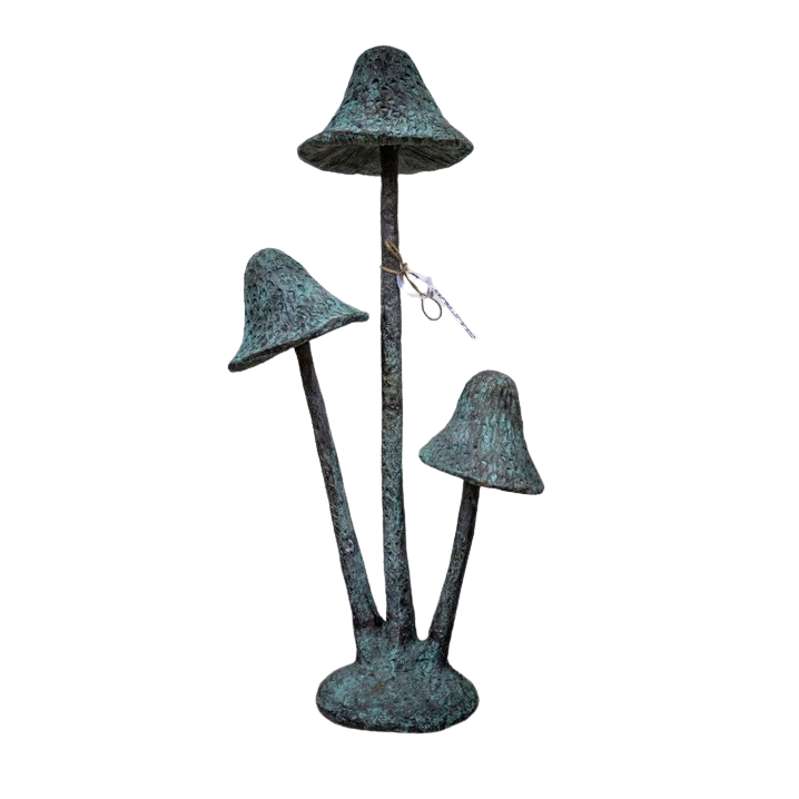 Bronze Mushroom Weathered Water Feature - 2 ft 9 Inches Tall