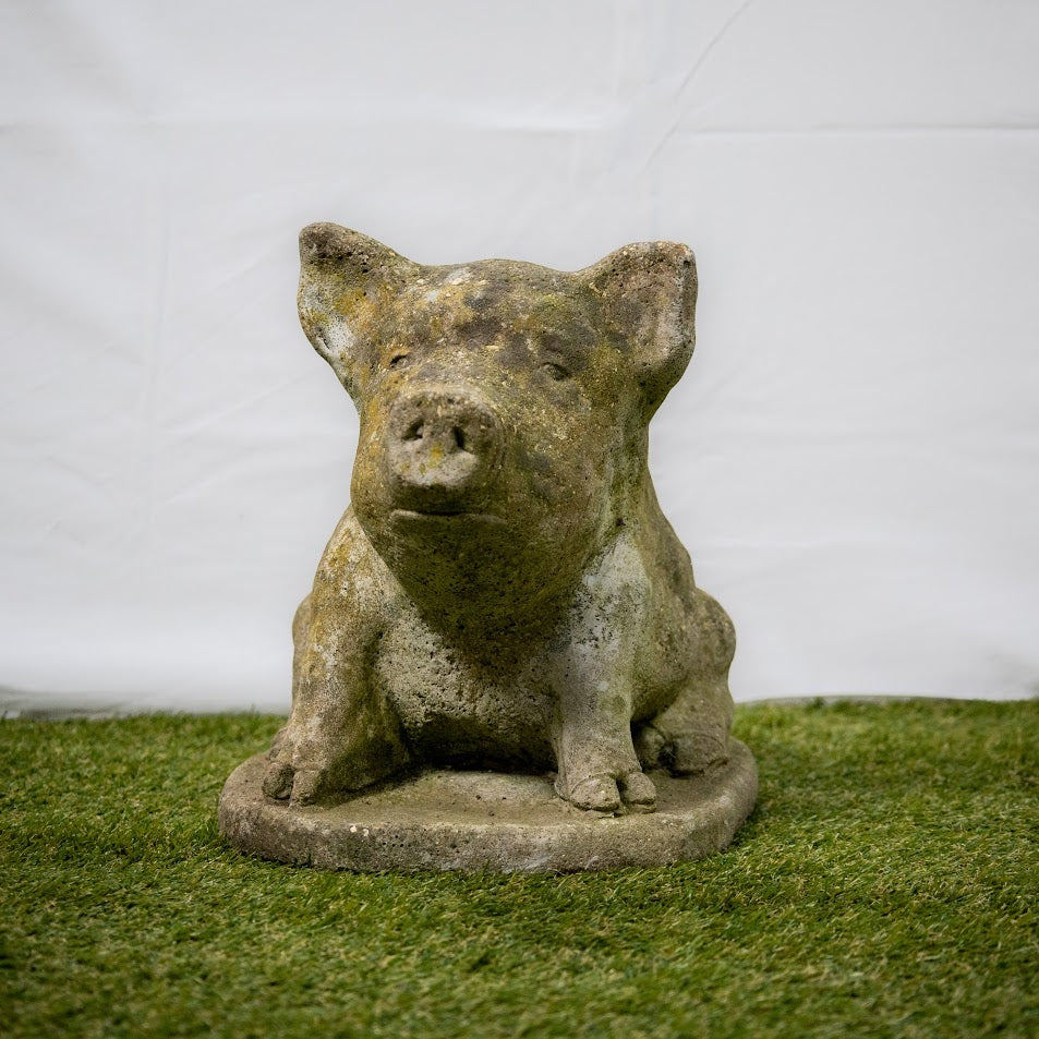 Small Pig Reconstituted Stone Planter