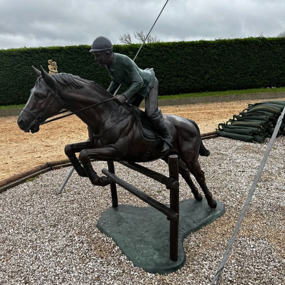 Bronze Horse and Rider Sculpture - 6 ft Long, 5 ft 4 Tall - Pre Order Item