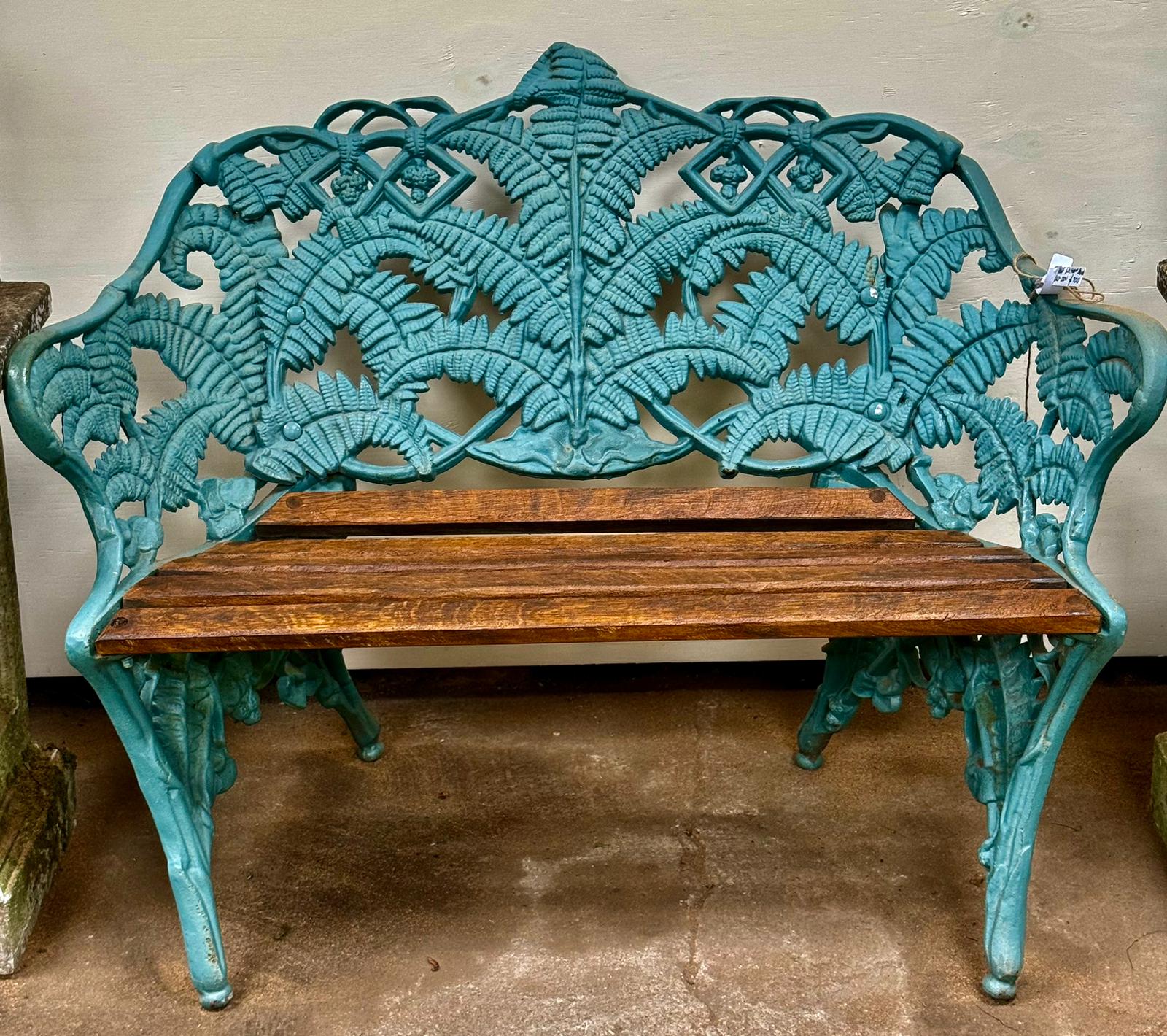 Victorian Very Heavy Cast Iron Decorative Fern Leaf Design Benches - 2 Seater (Pair) £695 Each