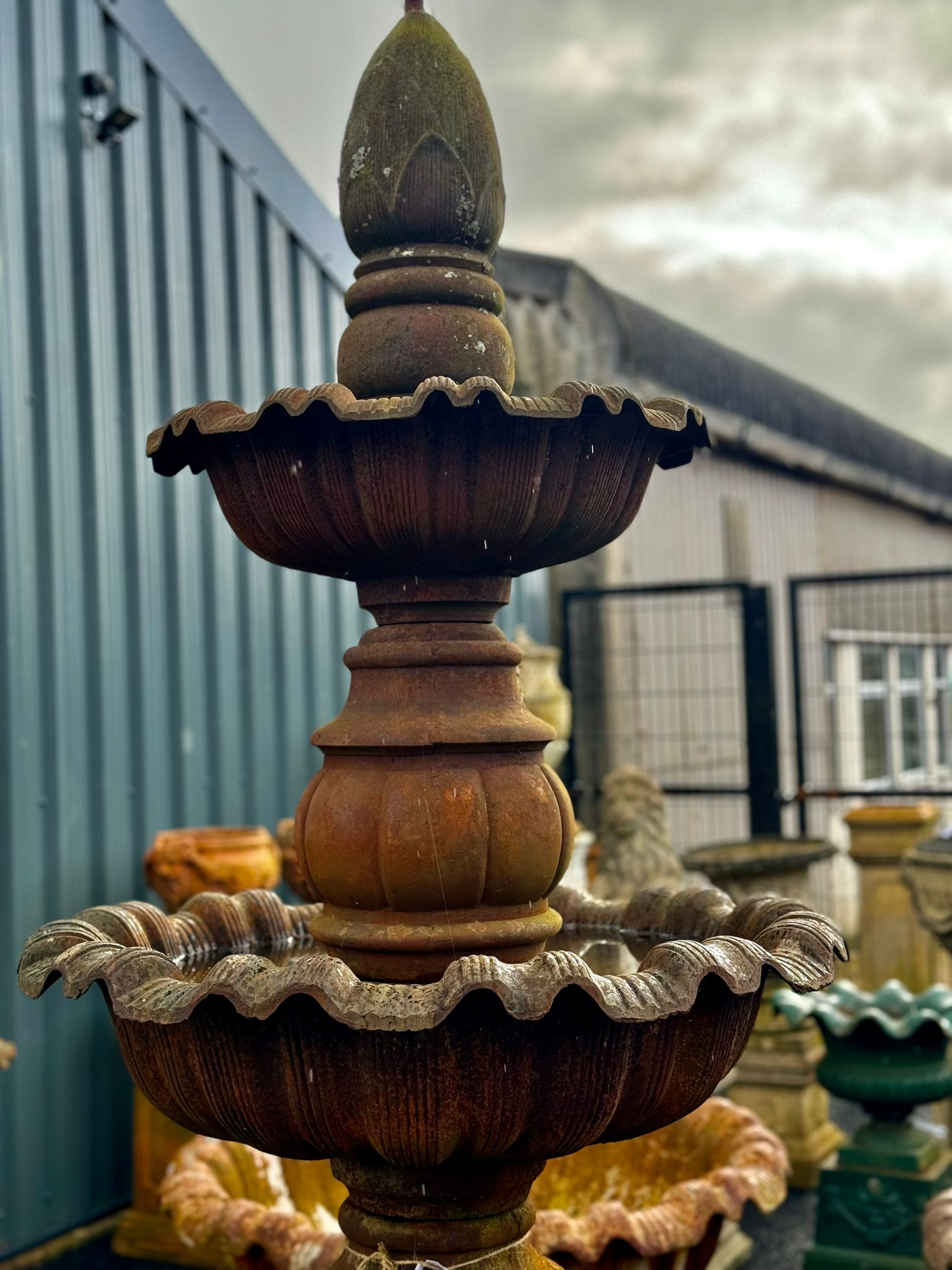 Victorian Large 3-Tiered Water Fountain - 7 ft Tall, 4 ft Wide