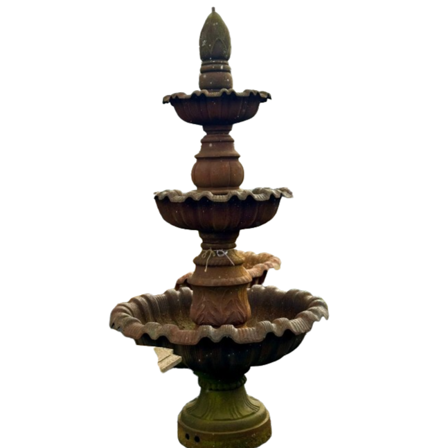 Victorian Large 3-Tiered Water Fountain - 7 ft Tall, 4 ft Wide