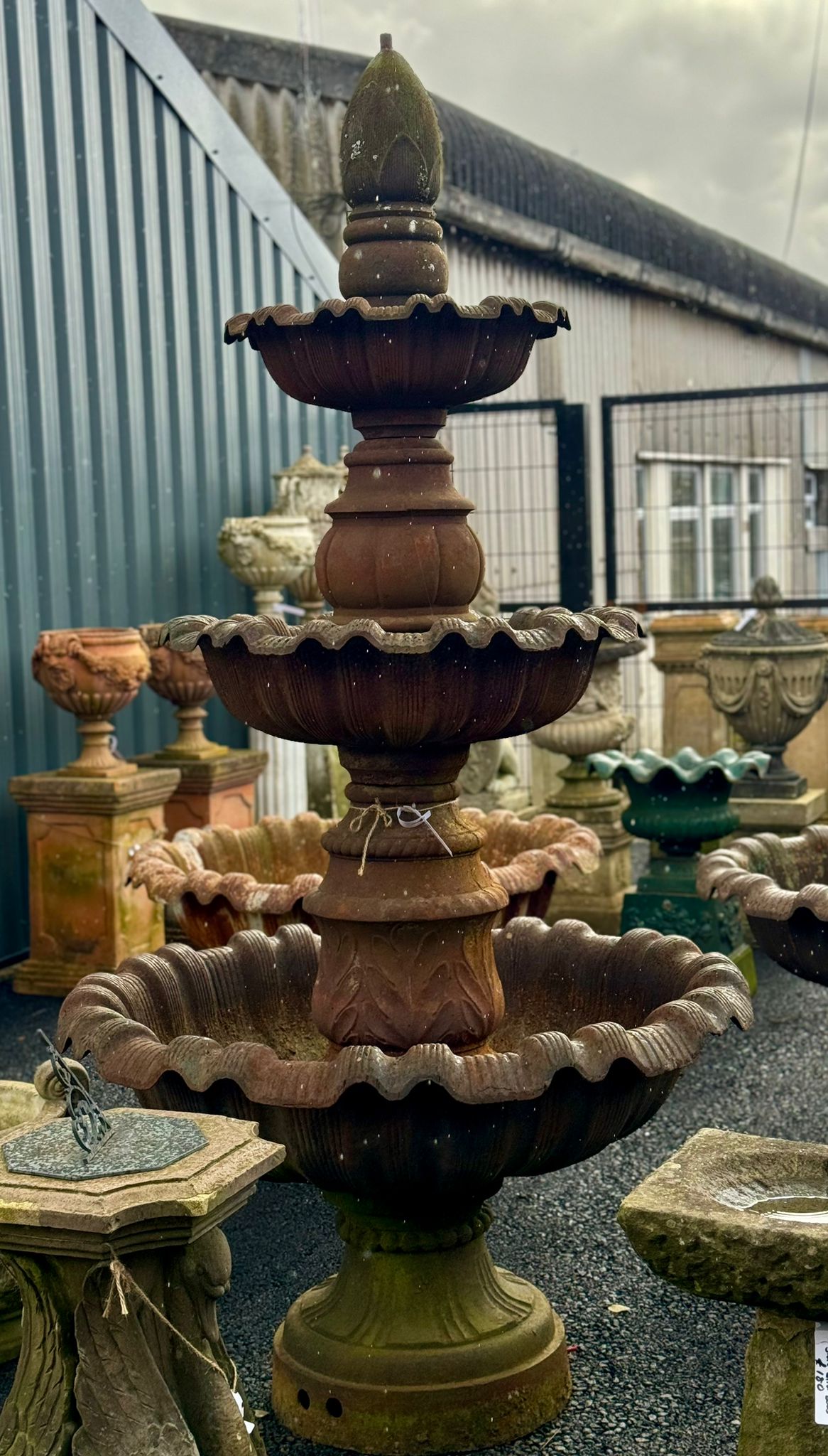 Victorian Large 3-Tiered Water Fountain - 7 ft Tall, 4 ft Wide