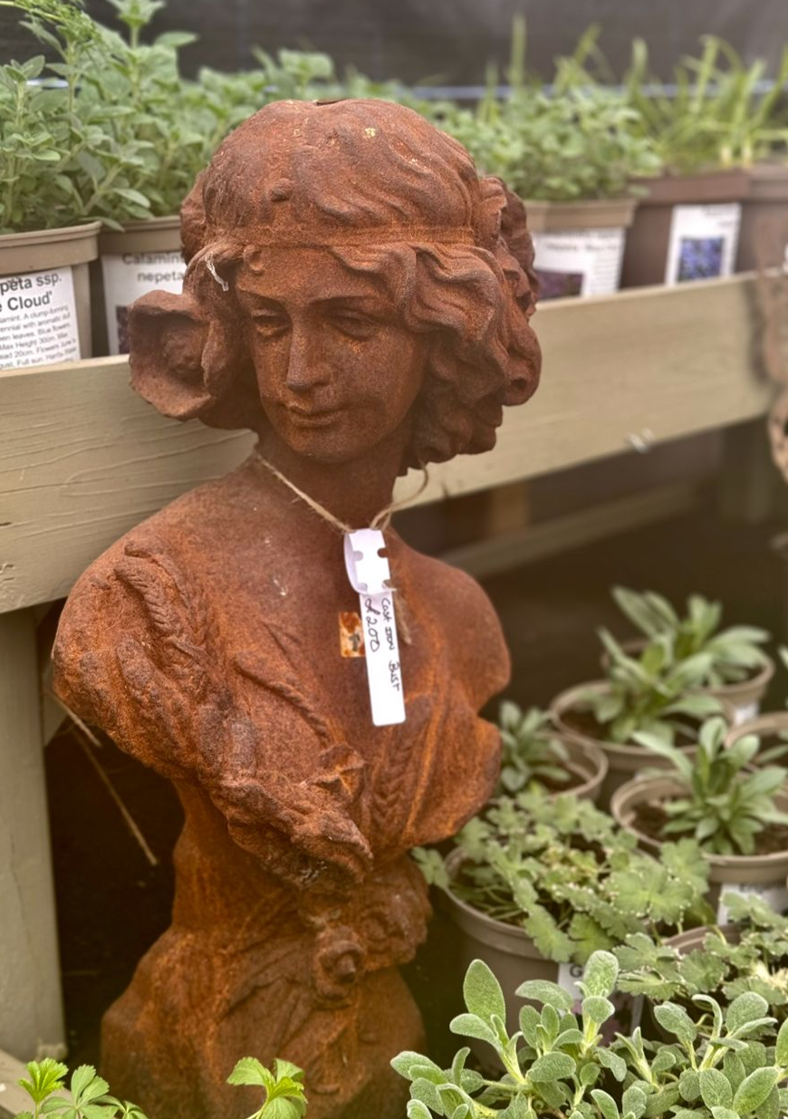 Cast Iron Lady Bust - 27 inches Tall, 15 inches Wide