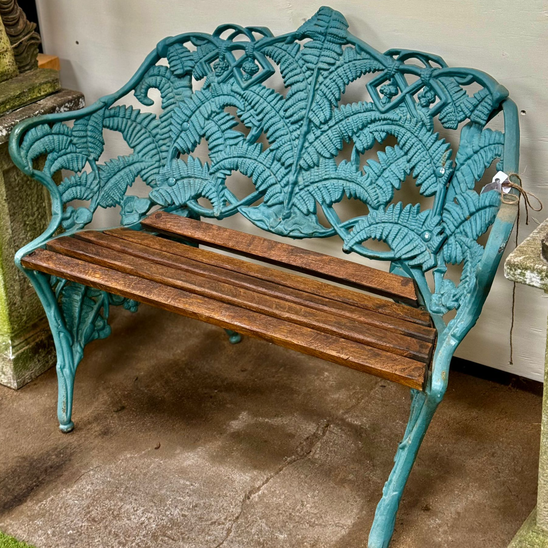 Victorian Very Heavy Cast Iron Decorative Fern Leaf Design Benches - 2 Seater (Pair) £695 Each