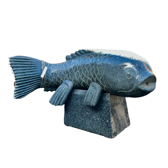 Large Granite Carp Water Feature on Stand