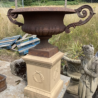 Victorian  Cast Iron Trophy Urns