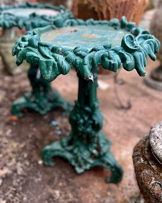 Pair of Victorian Cast Iron Gothic Side Tables