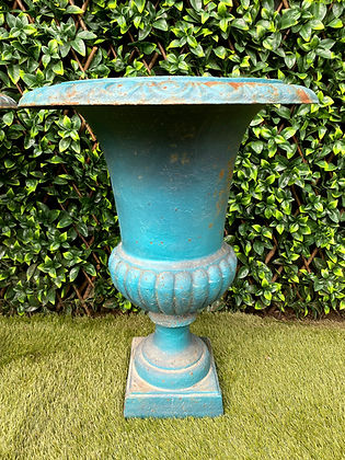 Pair of Blue Campagna Urns