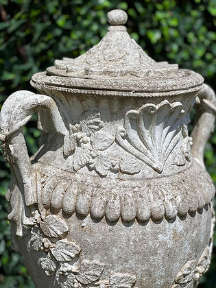 Pair of Vicorian Stone Jardinières with Lids