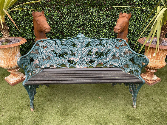 Cast Iron Fern Bench