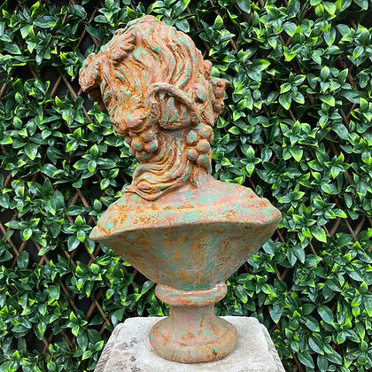 Cast Iron Bacchanalian Bust