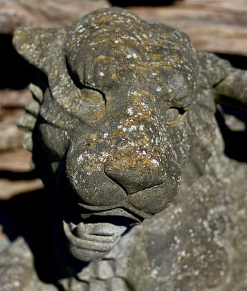 Cupid Taming the Lion (Cast Iron Covered in Stone)