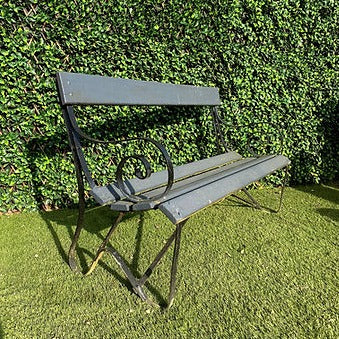 Wrought Iron Scroll Bench