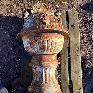 Cast iron  Victorian wall water fountain