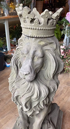 Pair of Crowned Stone Lions - Re-Stocking