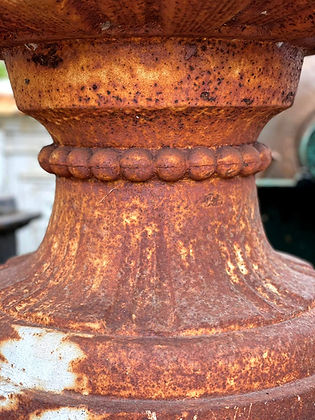 Pair of Victorian Coalbrookdale Cast Iron Urns