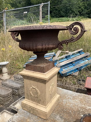 Victorian  Cast Iron Trophy Urns