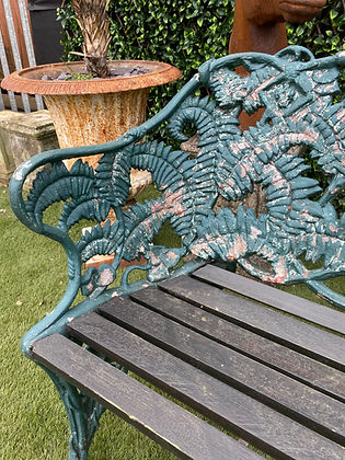 Cast Iron Fern Bench