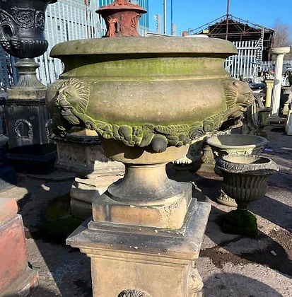 Victorian Terracotta Urn and Plinth