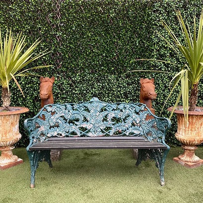 Cast Iron Fern Bench